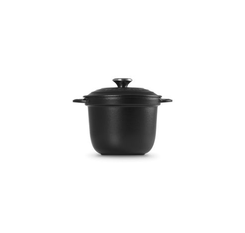 Cocotte Every en fonte émaillée avec couvercle intérieur en céramique 18cm 2l Noir Mat  Le Creuset