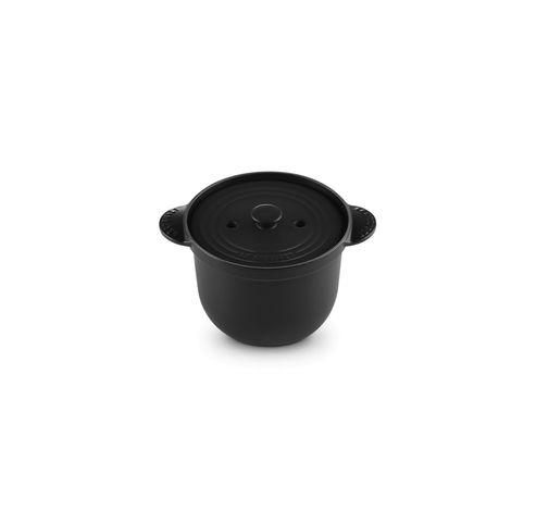 Cocotte Every in Geëmailleerd Gietijzer 18cm 2l Mat Zwart  Le Creuset