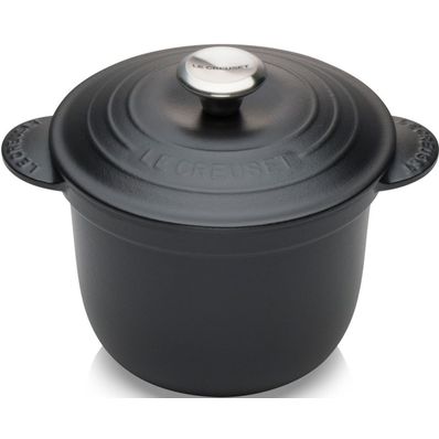 Cocotte Every in Geëmailleerd Gietijzer 18cm 2l Mat Zwart 