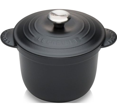 Cocotte Every in Geëmailleerd Gietijzer 18cm 2l Mat Zwart  Le Creuset