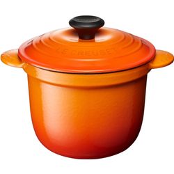 Le Creuset Cocotte Every en fonte émaillée avec couvercle intérieur en céramique 18cm 2l Volcanique 