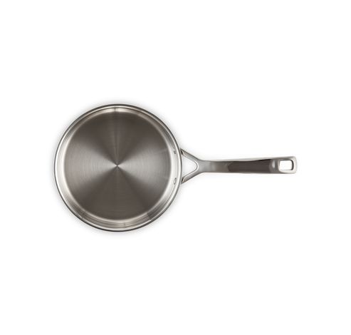 Sauteerpan in RVS met Rechte Rand en Pocheerinzet en Glazen Deksel 20cm 1,5l  Le Creuset