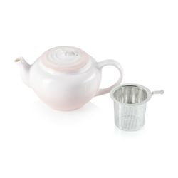 Theepot met RVS filter 1L Shell Pink 