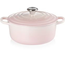 Gietijzeren Ronde cocotte 24cm 4,2L Shell Pink Le Creuset