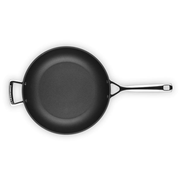 Sauteerpan met 4x Sterkere Anti-Aanbaklaag en Extra Handvat 30cm 3,72l Zwart 