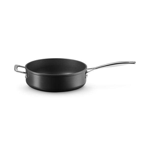 Sauteuse met Rechte Wand met 4x Sterkere Anti-Aanbaklaag en Extra Handvat 26cm 4l Zwart 