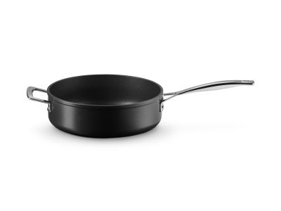Sauteuse met Rechte Wand met 4x Sterkere Anti-Aanbaklaag en Extra Handvat 26cm 4l Zwart