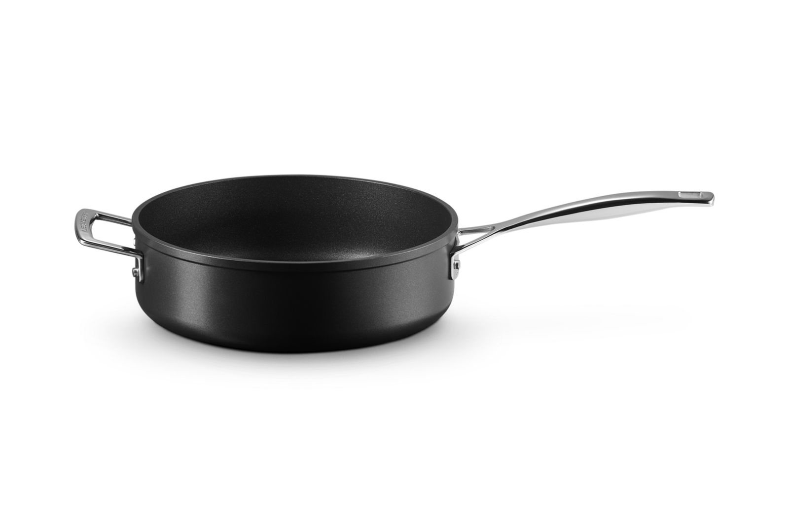 Sauteuse met Rechte Wand met 4x Sterkere Anti-Aanbaklaag en Extra Handvat 26cm 4l Zwart