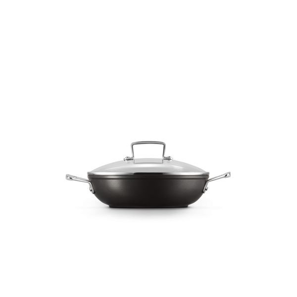 Le Creuset Provençaalse Sauteerpan met 4x Sterkere Anti-Aanbaklaag en Glazen Deksel 30cm 3,6l Zwart