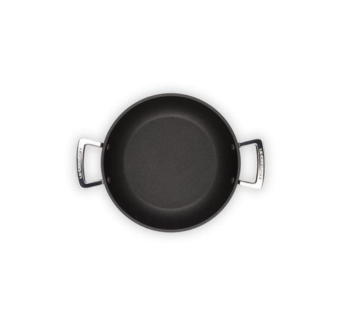 Sauteuse Provençale Anti-Adhérente Les Forgées avec Couvercle en Verre 24cm 2,3l Noir  Le Creuset