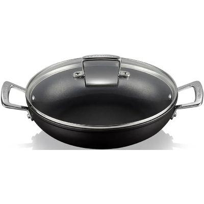 Provençaalse Sauteerpan met 4x Sterkere Anti-Aanbaklaag en Glazen Deksel 26cm 2,7l Zwart  Le Creuset