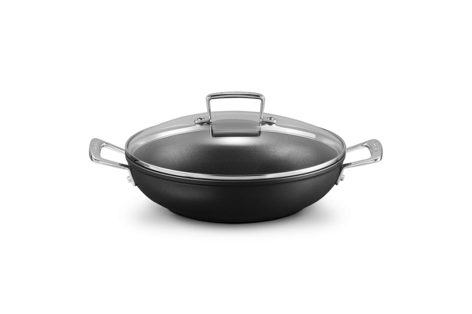 Anti-Aanbak Provençaalse Sauteerpan met 4x Sterkere Anti-Aanbaklaag en Glazen Deksel 26cm 2,7l Zwart
