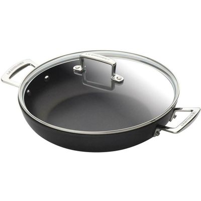 Provençaalse Sauteerpan met 4x Sterkere Anti-Aanbaklaag en Glazen Deksel 28cm 3,2l Zwart  Le Creuset