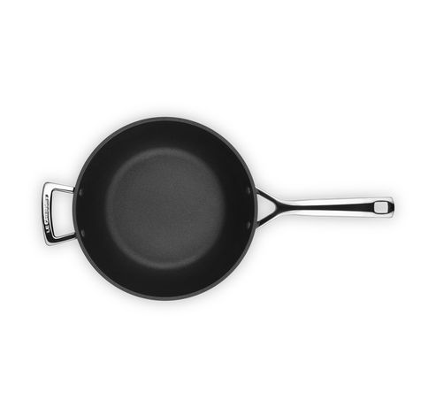 Poêle Wok Anti-Adhérente Les Forgées avec Poignée d'Assistance 26cm 3,4l Noir  Le Creuset