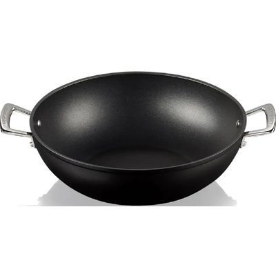 Wok met 4x Sterkere Anti-Aanbaklaag 32cm 6l Zwart  Le Creuset