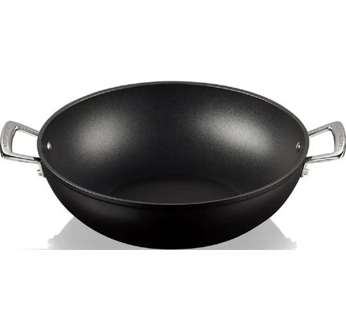 Wok met 4x Sterkere Anti-Aanbaklaag 32cm 6l Zwart  Le Creuset