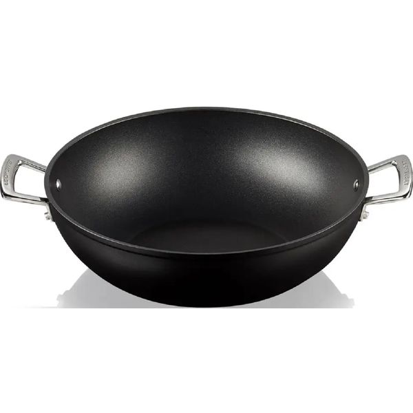 Wok met 4x Sterkere Anti-Aanbaklaag 32cm 6l Zwart 