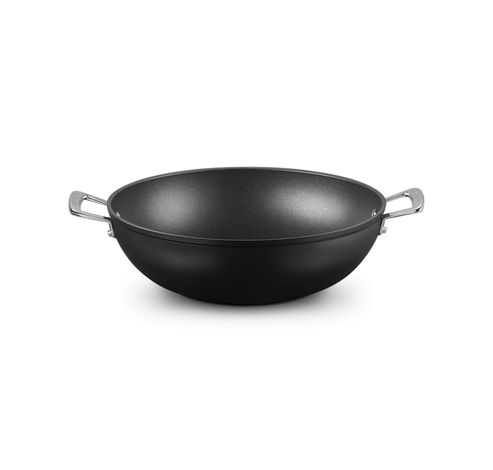 Wok met 4x Sterkere Anti-Aanbaklaag 32cm 6l Zwart  Le Creuset