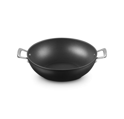 Wok Anti-Adhérent Les Forgées 32cm 6l Noir  Le Creuset