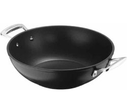 Wok met 4x Sterkere Anti-Aanbaklaag 28cm 3,9l Zwart Le Creuset