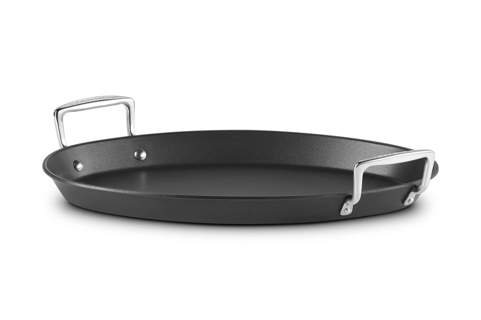 Ovale Vispan met 4x Sterkere Anti-Aanbaklaag 40cm Zwart