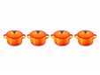 Set de 4 mini-cocottes en céramique 10cm 0,25l Volcanique