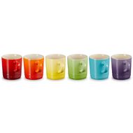 Set de 6 Mugs Arc-en-Ciel en Céramique 0,35l 