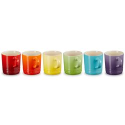 Le Creuset Set de 6 Mugs Arc-en-Ciel en Céramique 0,35l 