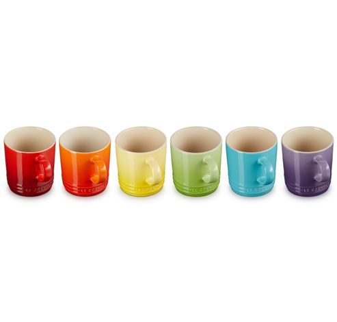 Set de 6 Mugs Arc-en-Ciel en Céramique 0,35l  Le Creuset