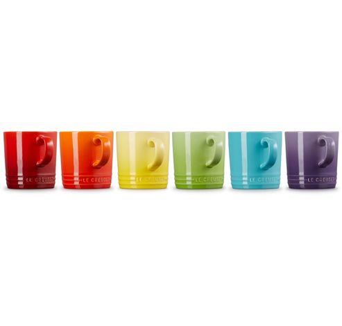 Set de 6 Mugs Arc-en-Ciel en Céramique 0,35l  Le Creuset