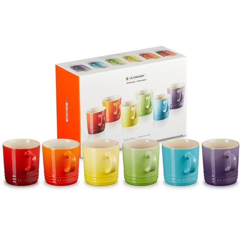 Set de 6 Mugs Arc-en-Ciel en Céramique 0,35l  Le Creuset