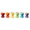 Eierdopjes Rainbow Set van 6 in Aardewerk 6cm 0,04l 