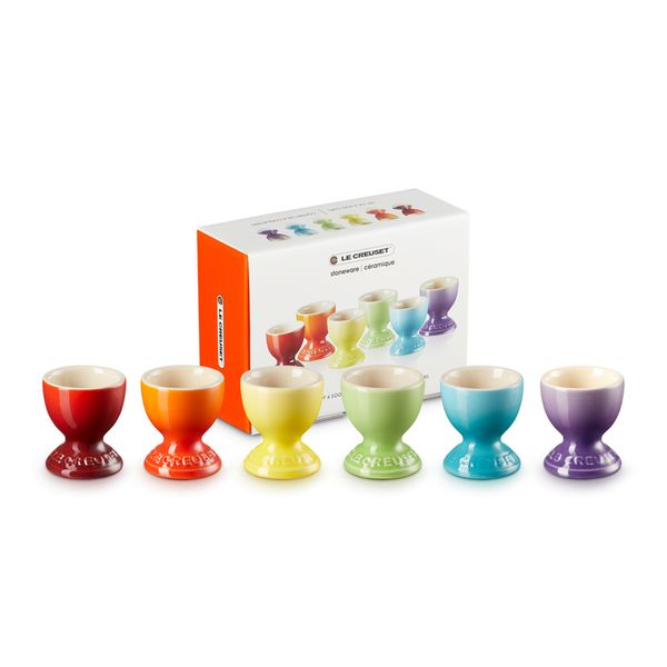 Eierdopjes Rainbow Set van 6 in Aardewerk 6cm 0,04l 