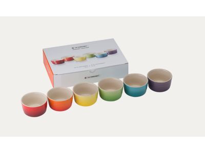 Mini-Ramekins Rainbow Set van 6 in Aardewerk 0,1l