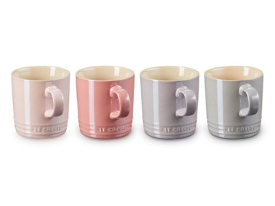 Theemokken Metallic Set van 4 Pastel in Aardewerk 0,35l