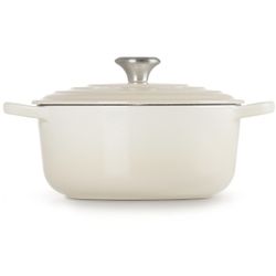 Gietijzeren Ronde cocotte 22cm 3,3L Meringue 