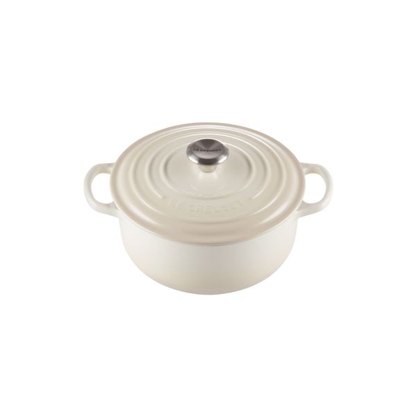 Gietijzeren Ronde cocotte 22cm 3,3L Meringue 