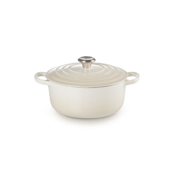 Gietijzeren Ronde cocotte 22cm 3,3L Meringue 