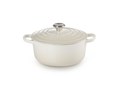 Stoofpan Rond in Geëmailleerd Gietijzer 22cm 3,3L Meringue