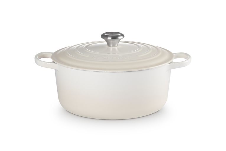 Stoofpan Rond in Geëmailleerd Gietijzer 22cm 3,3L Meringue