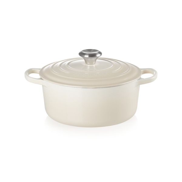 Gietijzeren Ronde cocotte 24cm 4,2L Meringue 