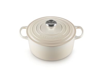 Gietijzeren Ronde Cocotte 28cm 6,7l Meringue