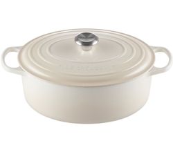 Gietijzeren Ovale Cocotte 31cm 6,3l Meringue Le Creuset