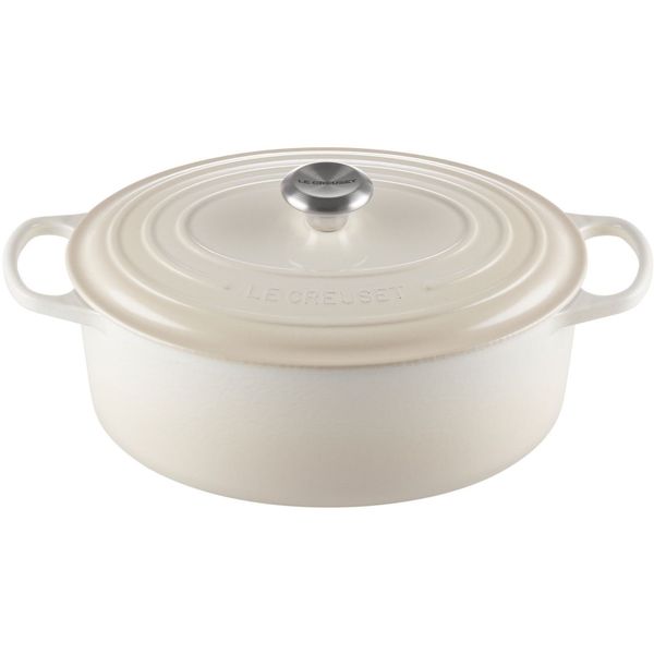 Gietijzeren Ovale Cocotte 31cm 6,3l Meringue 