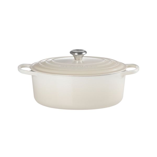 Gietijzeren Ovale Cocotte 31cm 6,3l Meringue 