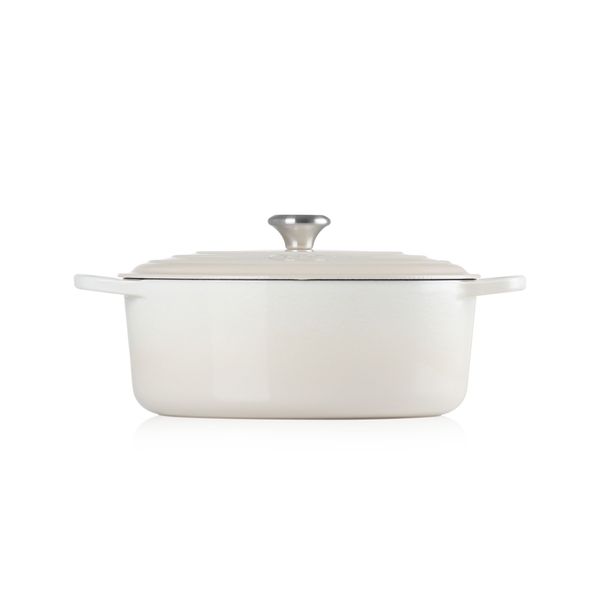 Gietijzeren Ovale Cocotte 31cm 6,3l Meringue 