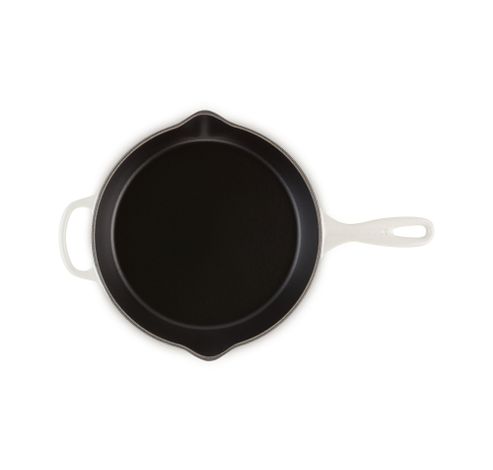 Skillet rond profond en fonte émaillée 26cm 2l Meringue  Le Creuset