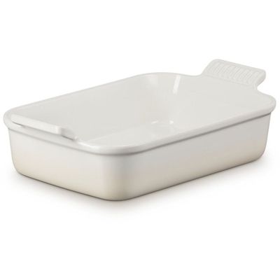 Plat rectangulaire Héritage en céramique 19cm 1,1l Meringue  Le Creuset