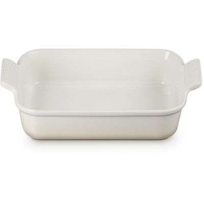 Plat rectangulaire Héritage en céramique 26cm 2,4l Meringue  Le Creuset