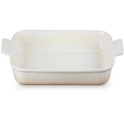 Plat rectangulaire Héritage en céramique 32cm 4l Meringue  Le Creuset